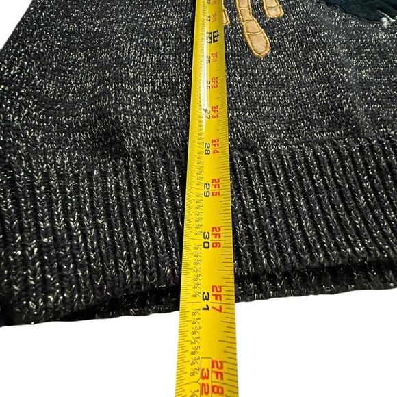 BONNIE BOERER Appliqué Panda Metallic Sweater – Size L/G - Picture 5 of 8